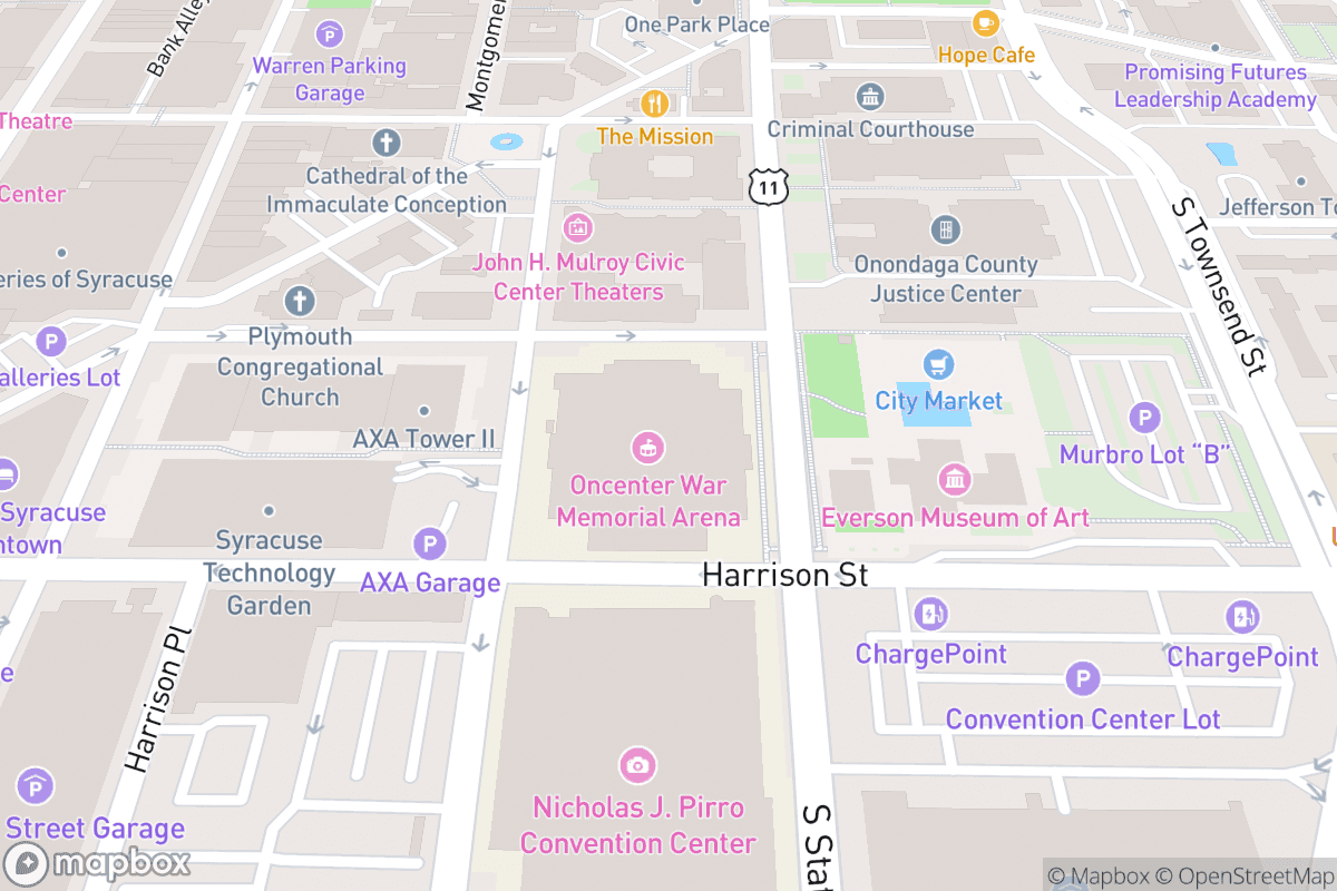 Map of The Oncenter Carrier Theater