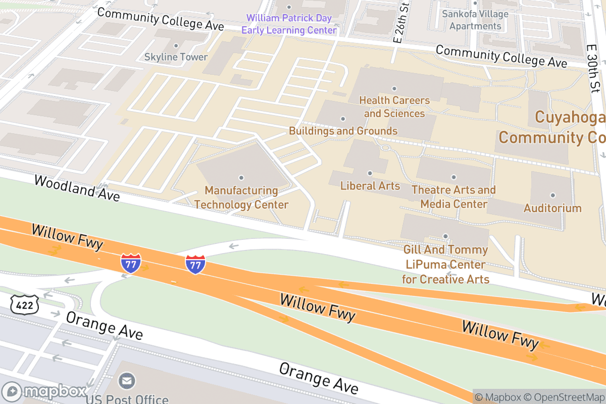 Map of Ohio Theatre - Playhouse Square