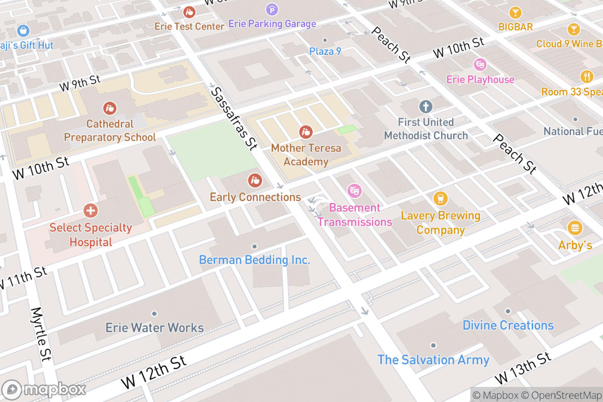 Map of Warner Theatre - PA