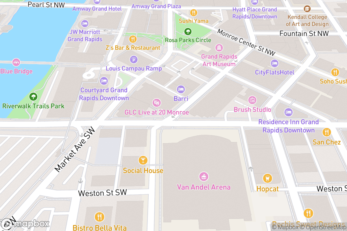 Map of GLC Live at 20 Monroe