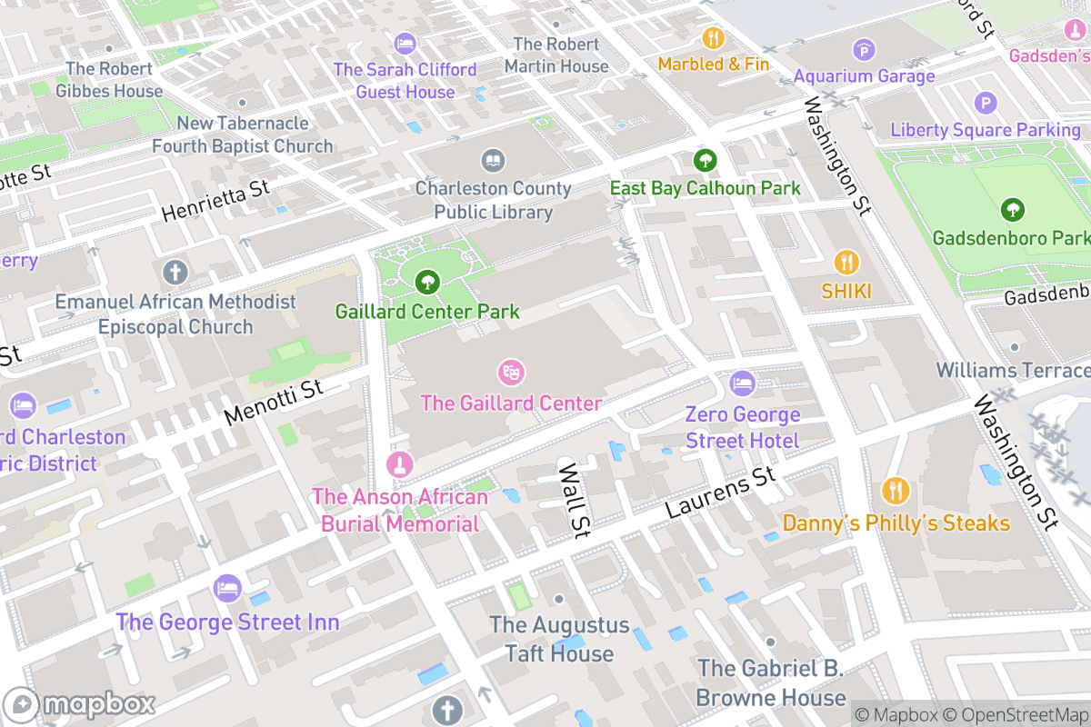Map of Charleston Gaillard Center