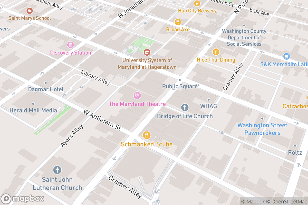 Map of The Maryland Theatre