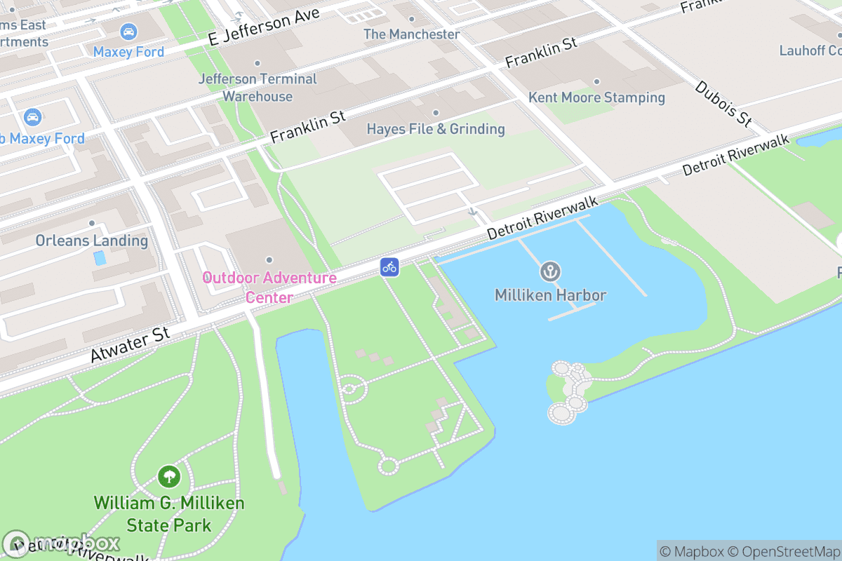 Map of The Aretha Franklin Amphitheatre