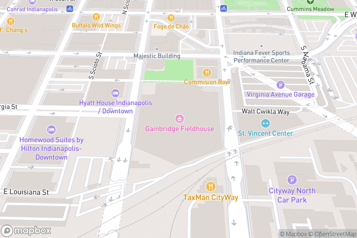 Map of Gainbridge Fieldhouse