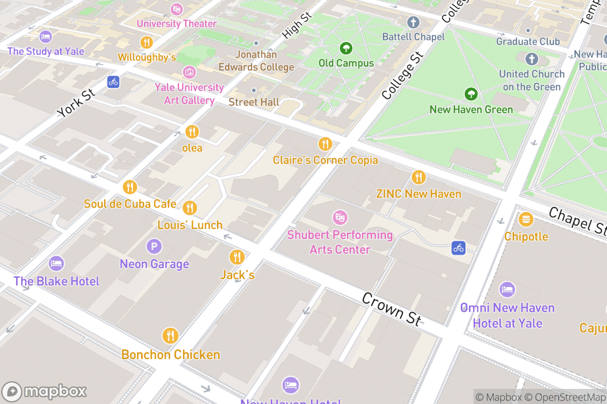Map of Shubert Theatre