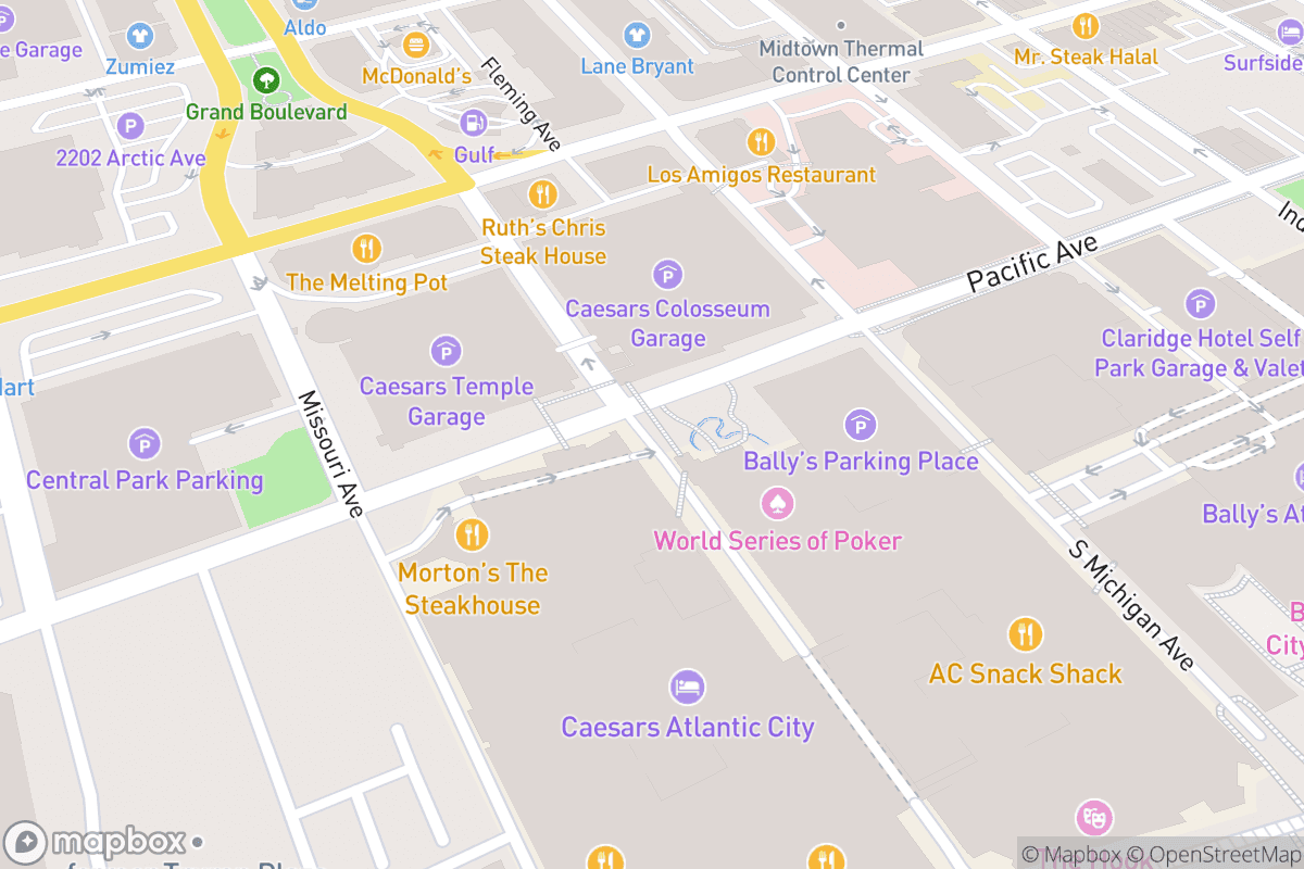 Map of Caesars Atlantic City