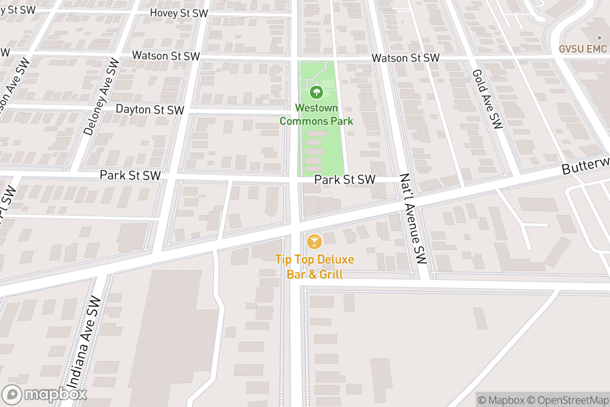 Map of Tip Top Deluxe Bar & Grill