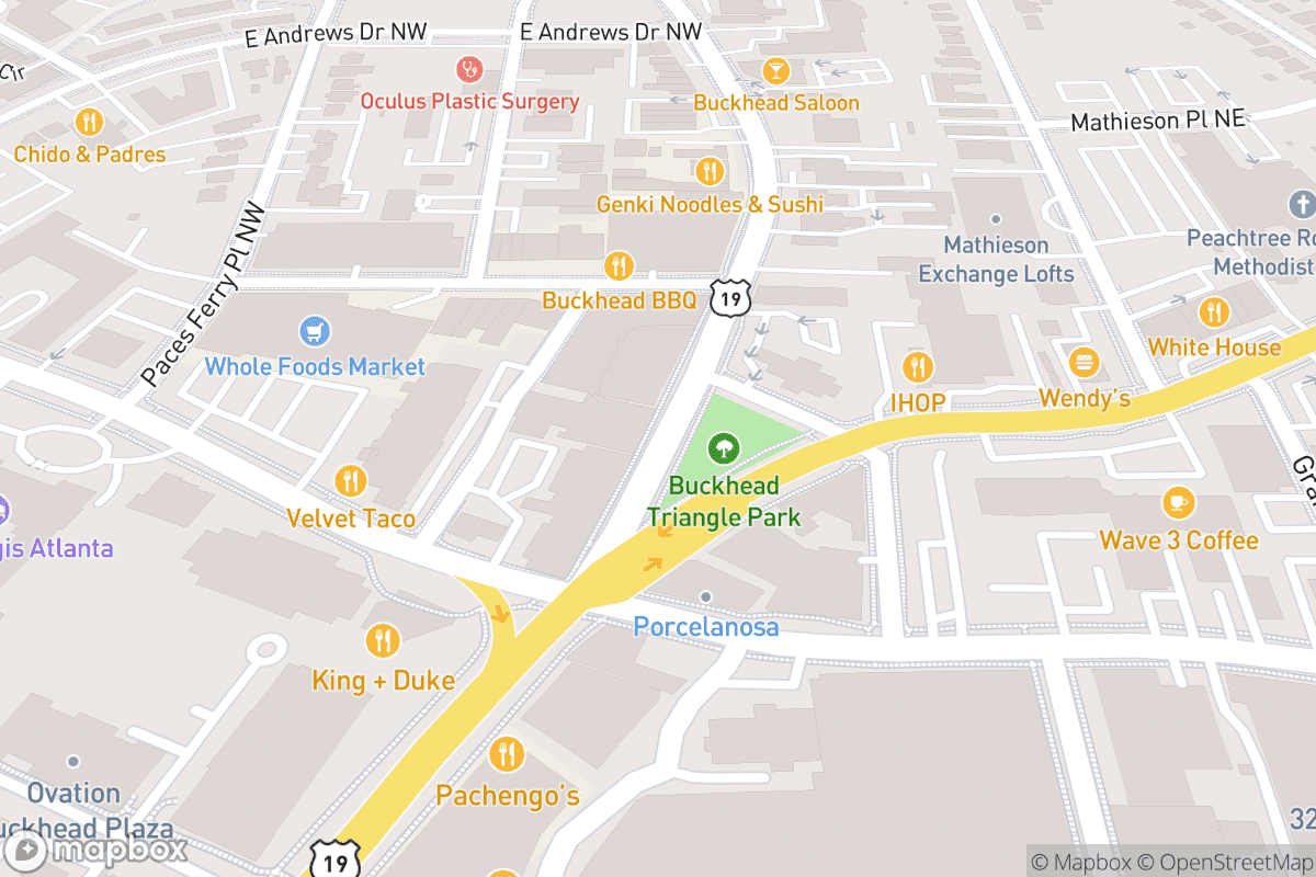 Map of Buckhead Theatre