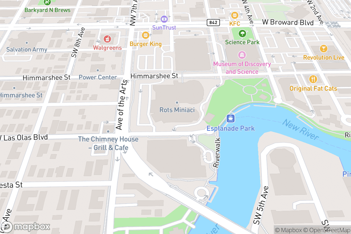 Map of Au-Rene Theater at the Broward Center