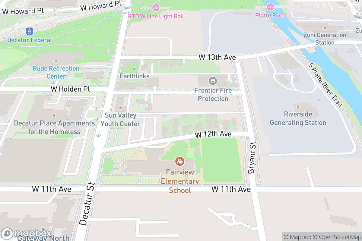 Map of Denver Center for the Performing Arts