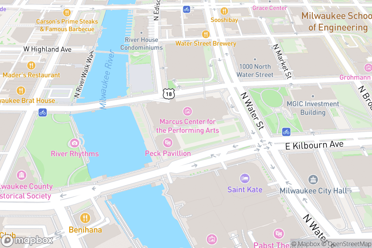 Map of Uihlein Hall Marcus Center