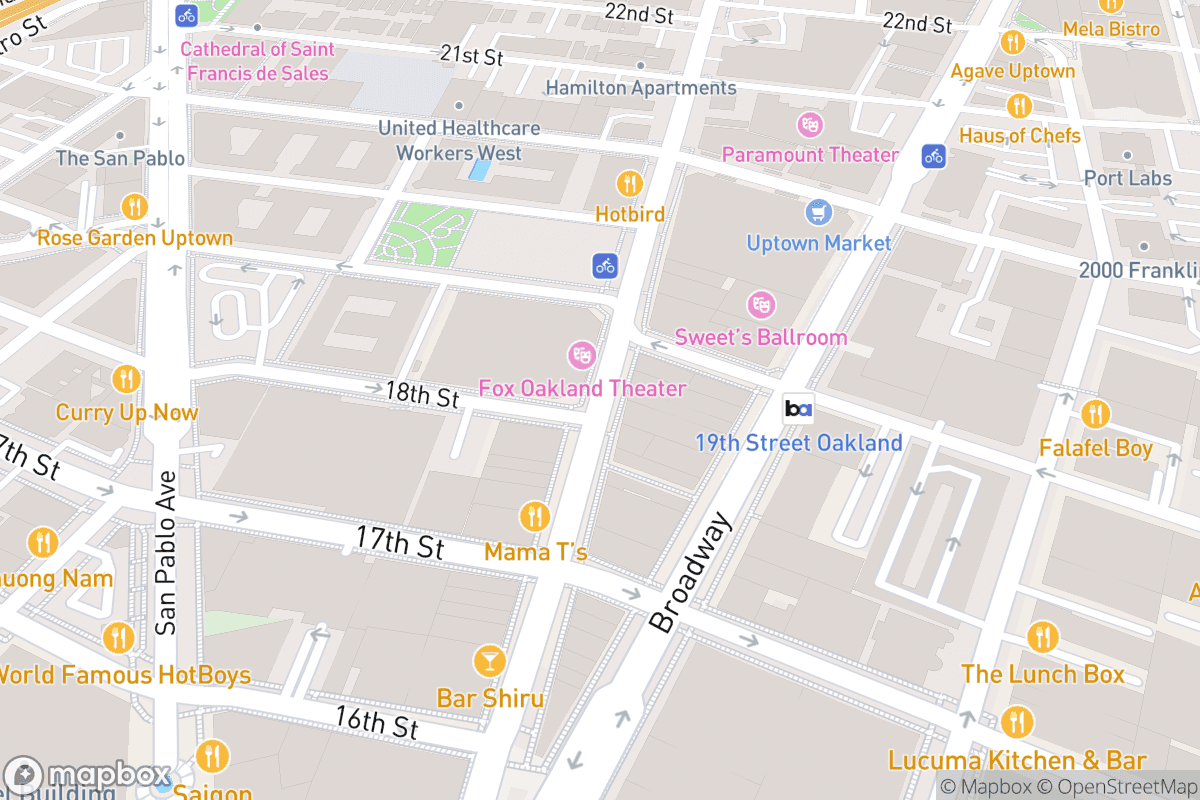 Map of Fox Theater - Oakland