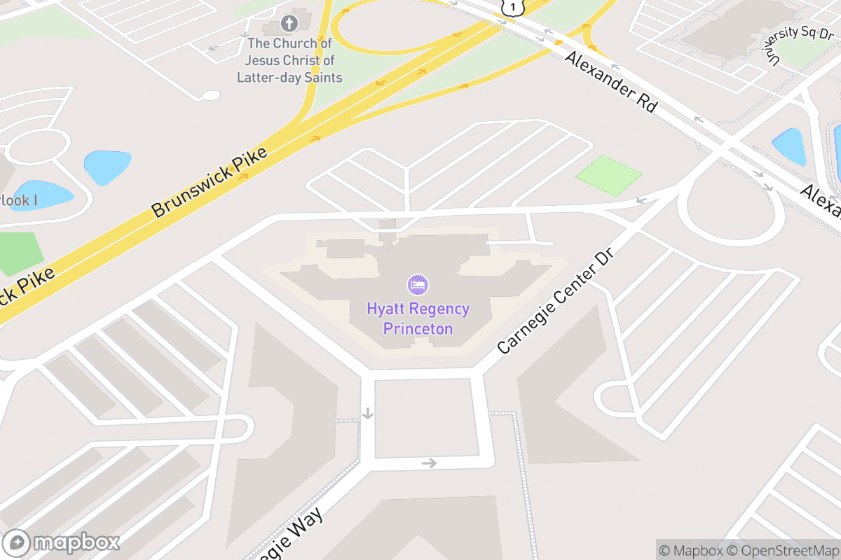 Map of Hyatt Regency Princeton