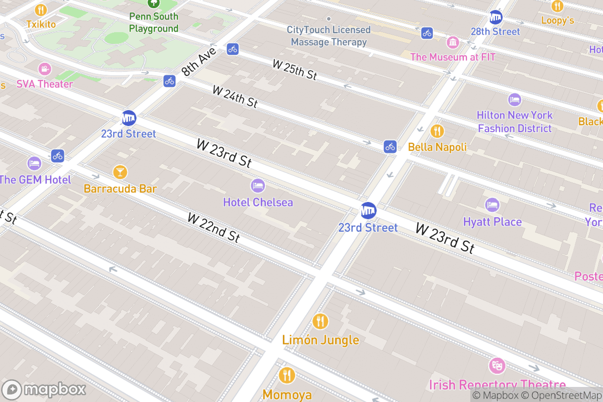 Map of Gotham Comedy Club