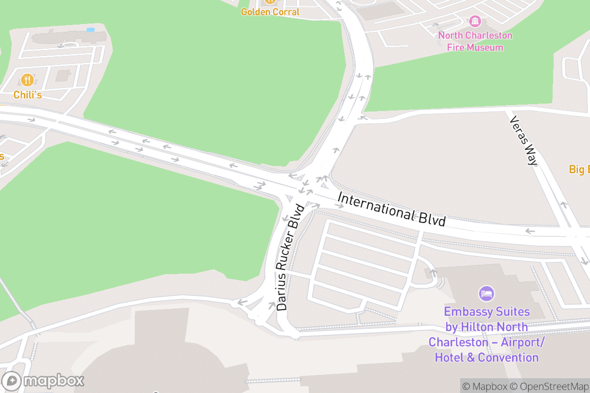 Map of North Charleston Performing Arts Center