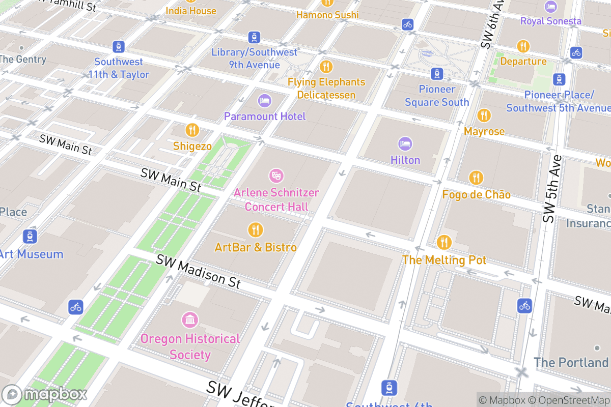 Map of Arlene Schnitzer Concert Hall