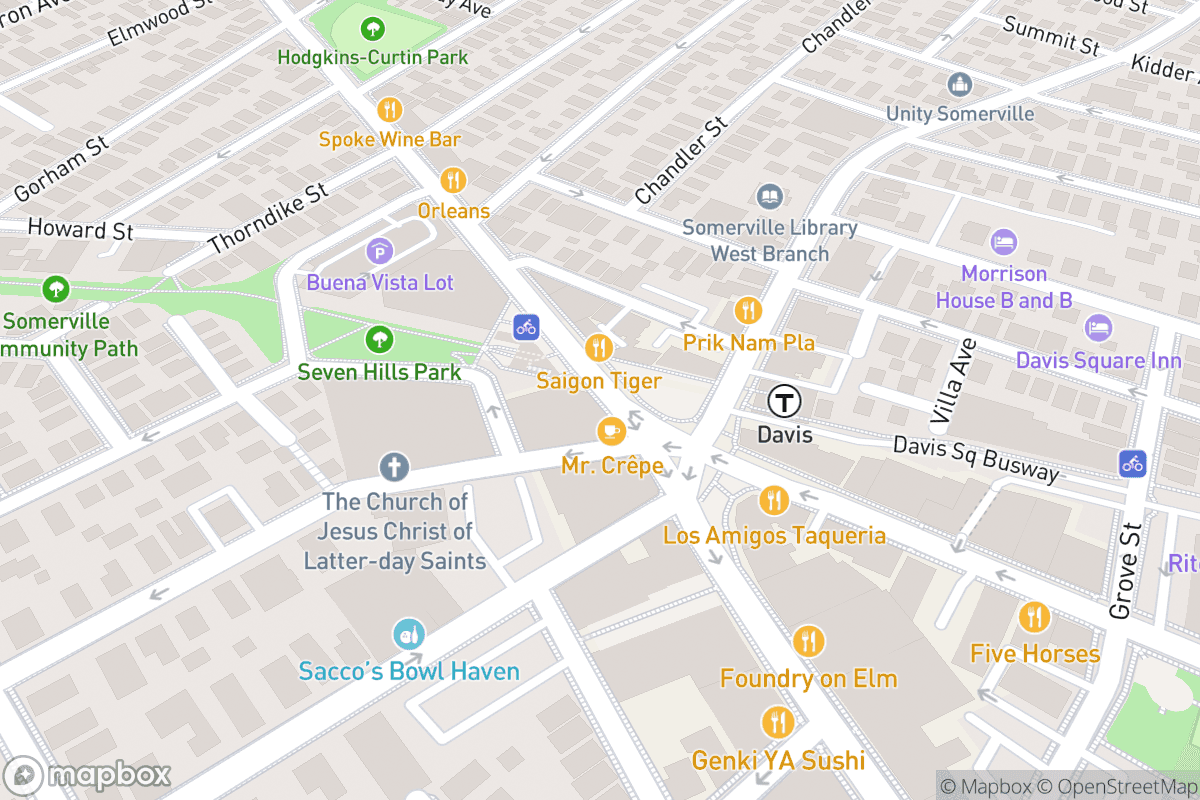 Map of Somerville Theatre