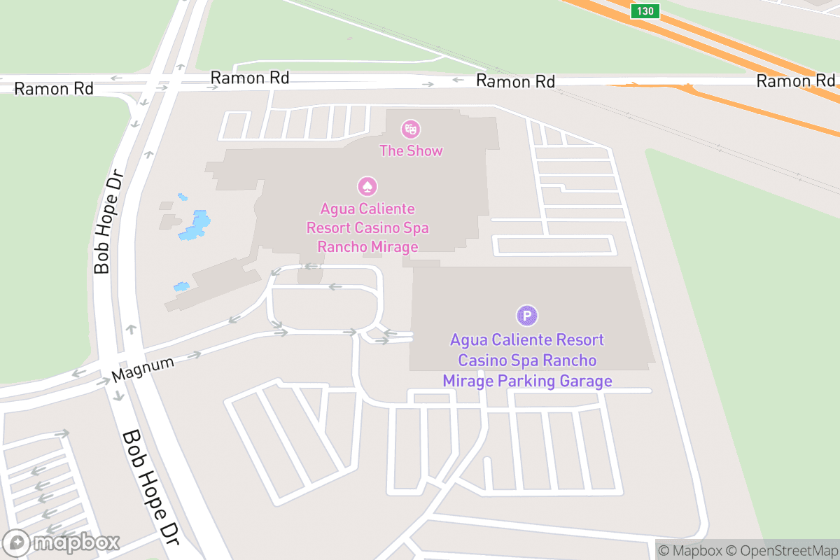 Map of The Show at Agua Caliente Casino Rancho Mirage