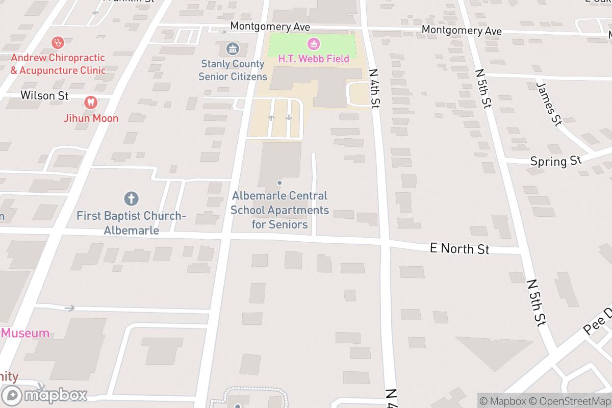 Map of Albemarle Neighborhood Theatre