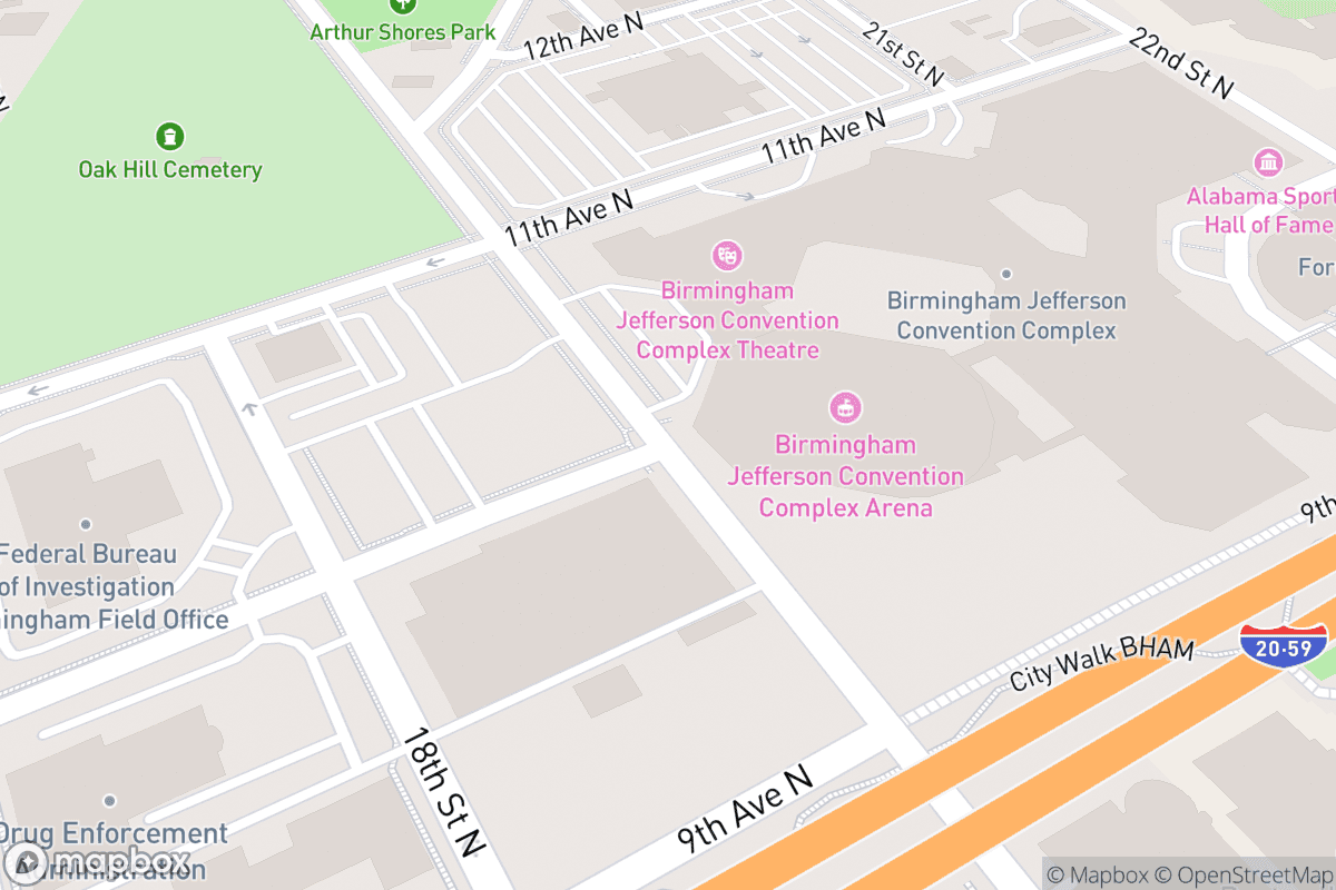 Map of BJCC Theatre