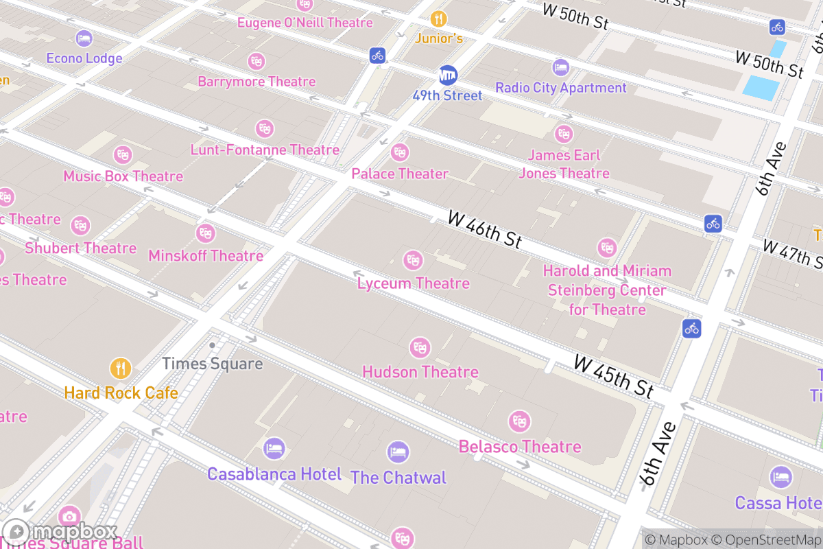 Map of Lyceum Theatre