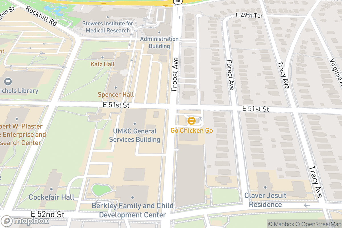 Map of Kansas City Repertory Theatre