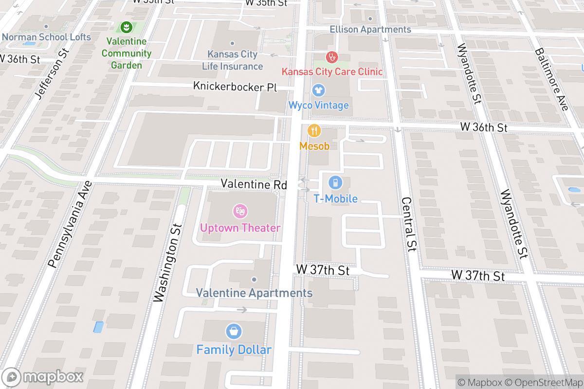 Map of Uptown Theater