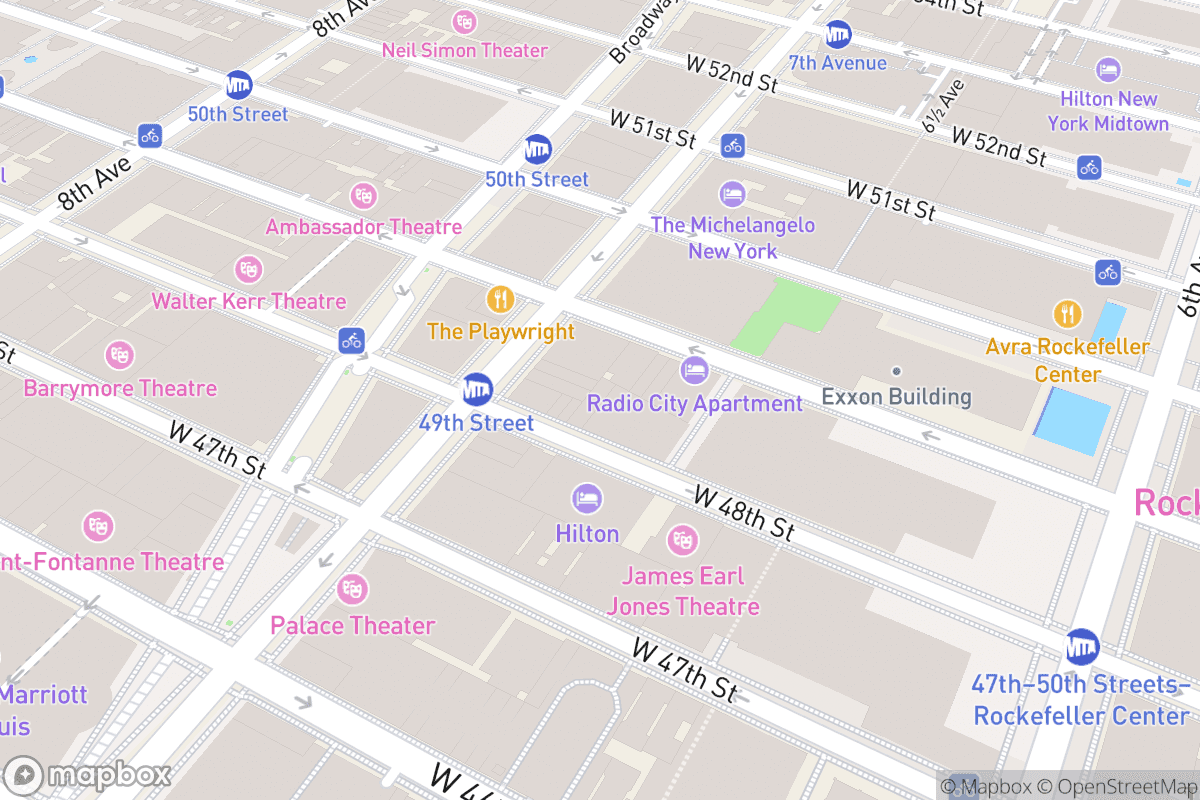 Map of The Venue @ Hard Rock Hotel NY