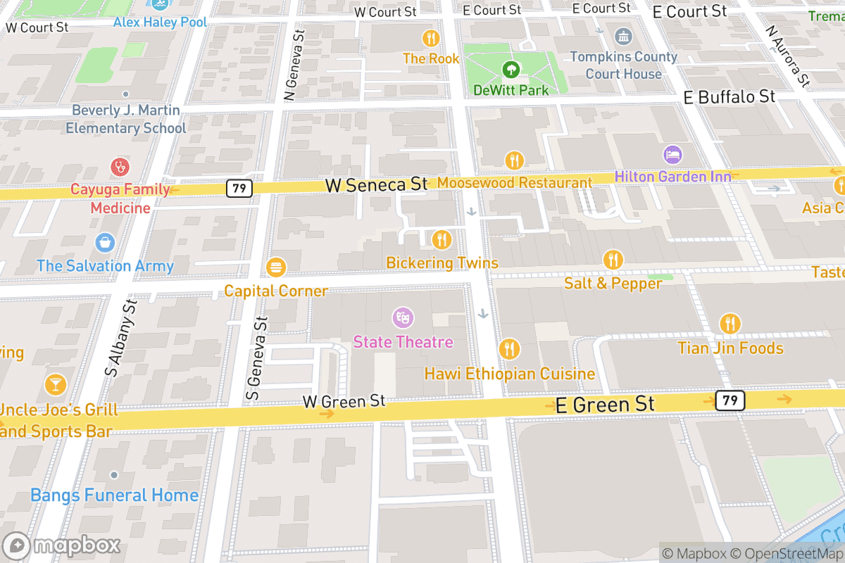 Map of State Theatre At Ithaca