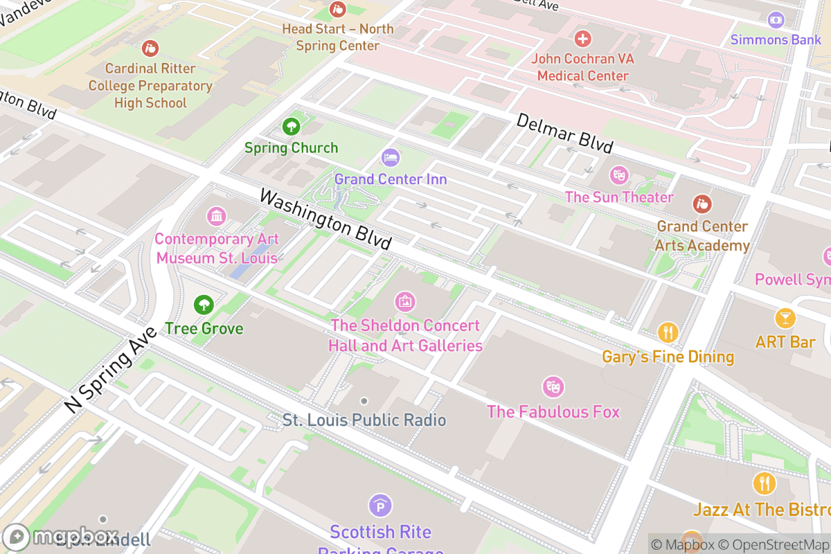 Map of The Sheldon Concert Hall
