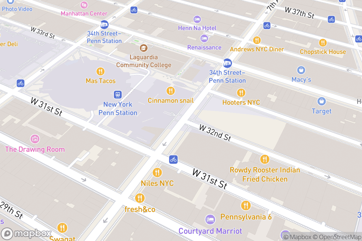 Map of Madison Square Garden