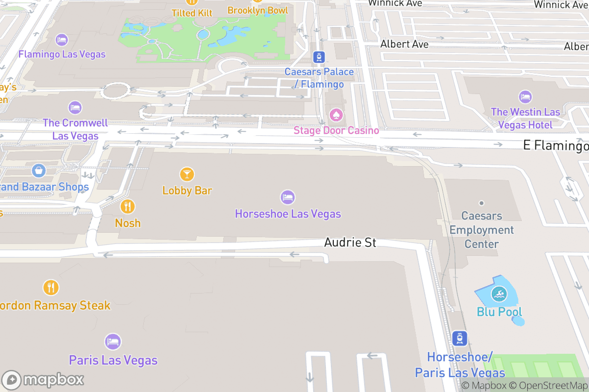 Map of Laugh Factory at Horseshoe Las Vegas