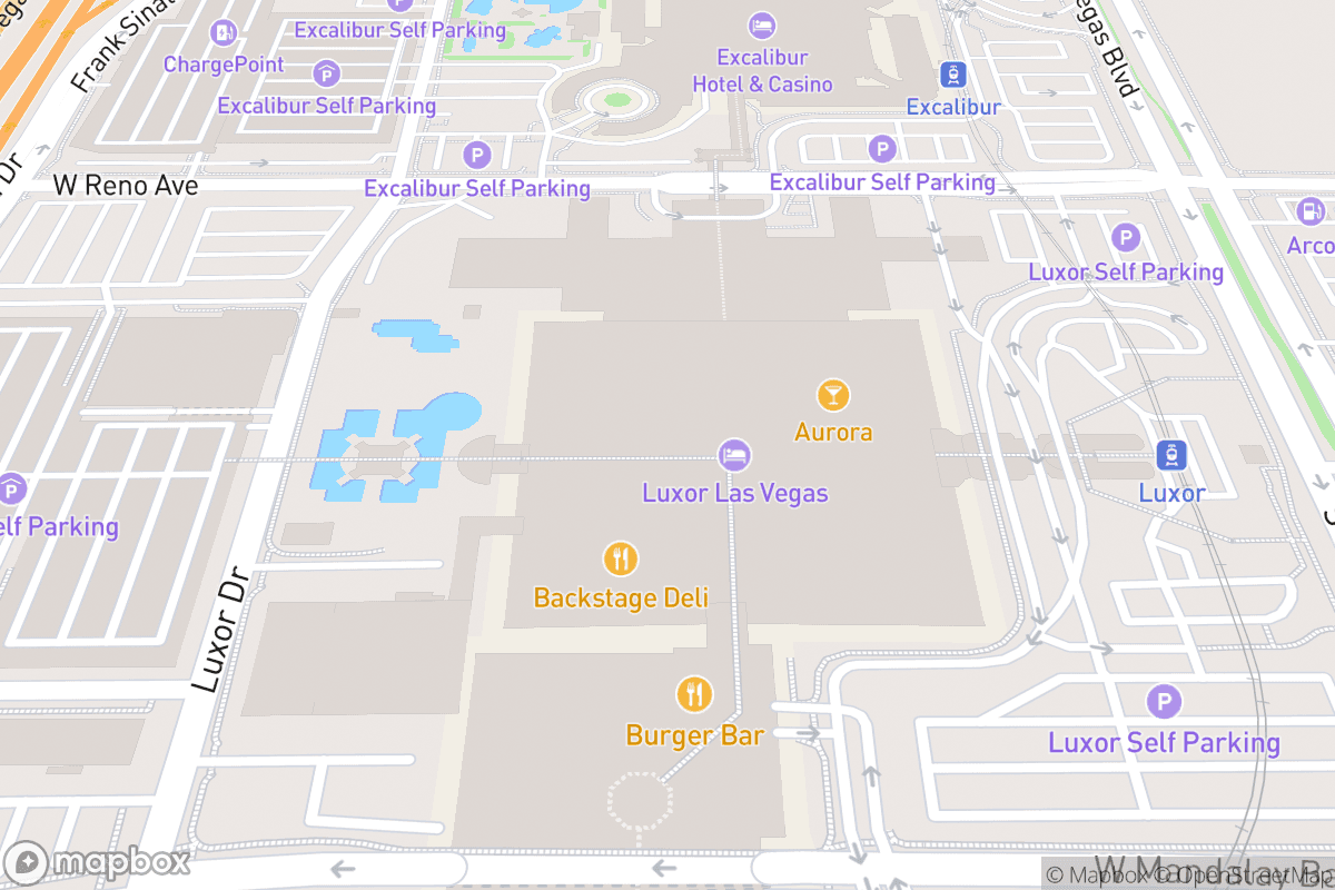 Map of Blue Man Theater at Luxor