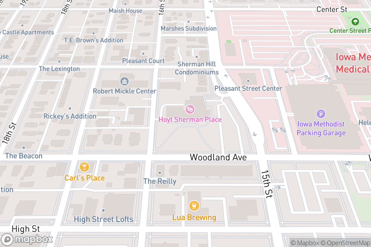 Map of Hoyt Sherman Place