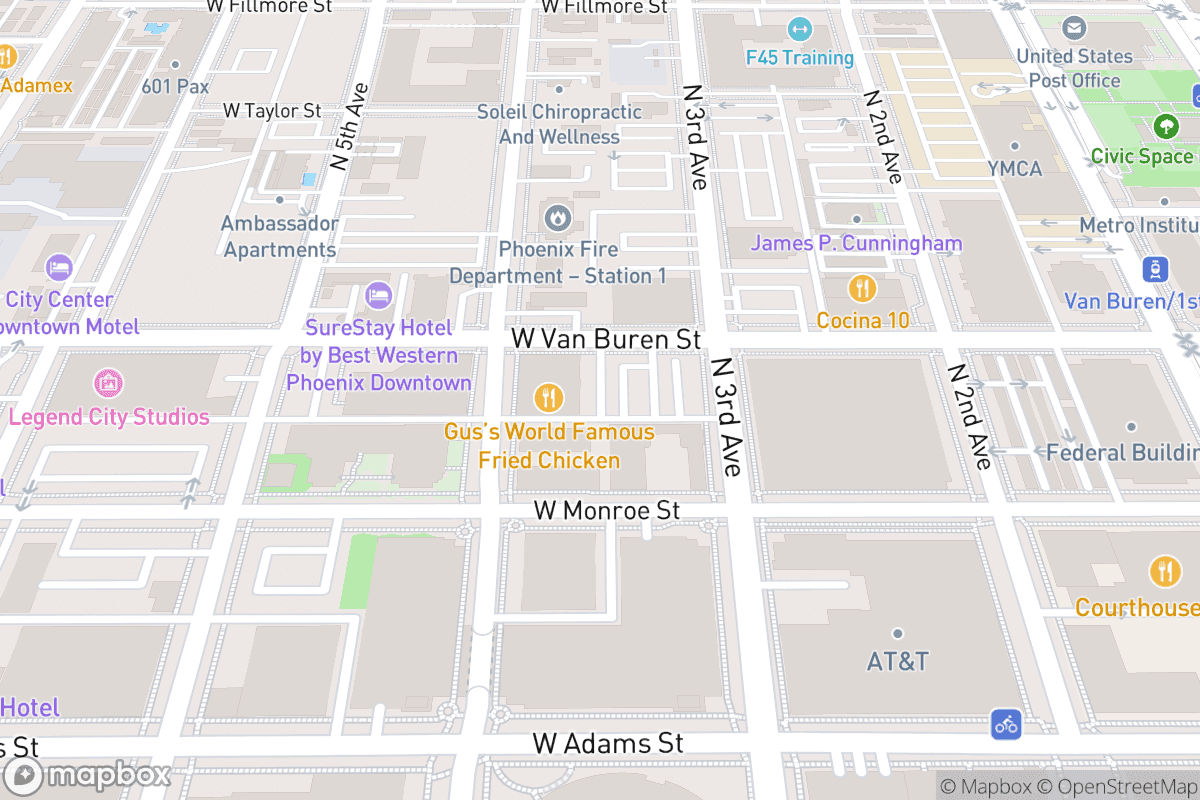 Map of Orpheum Theatre - Phoenix