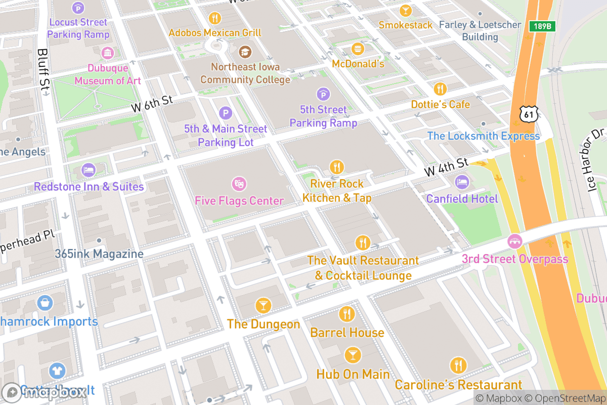 Map of Five Flags Center