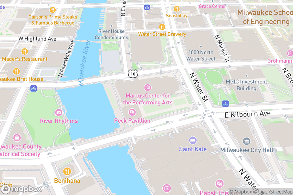 Map of Wilson Theater at Vogel Hall