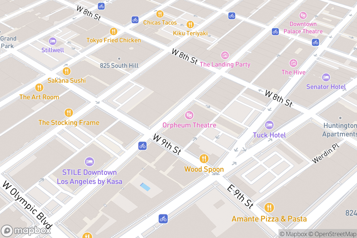 Map of Orpheum Theatre