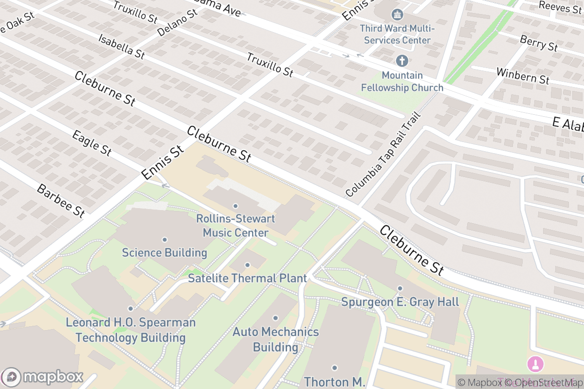 Map of Cullen Performance Hall