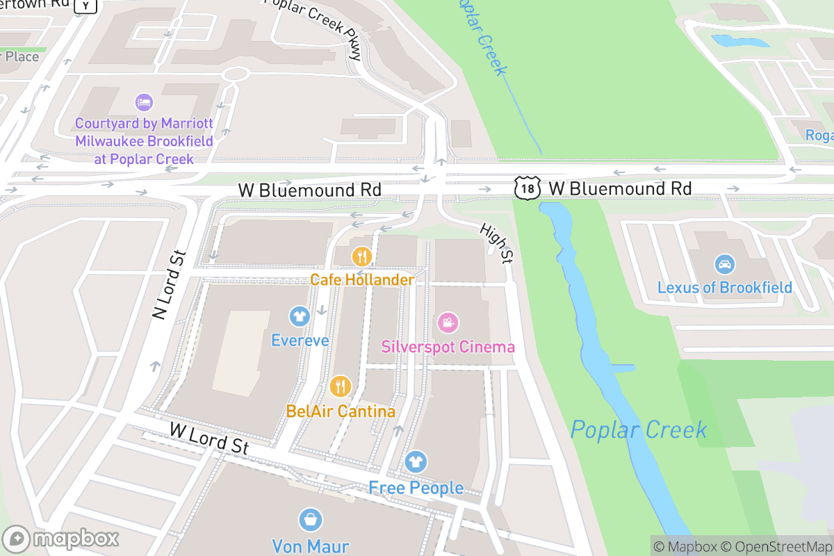 Map of Milwaukee Improv (Main Room)