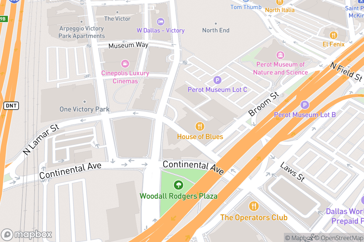 Map of House of Blues Dallas 