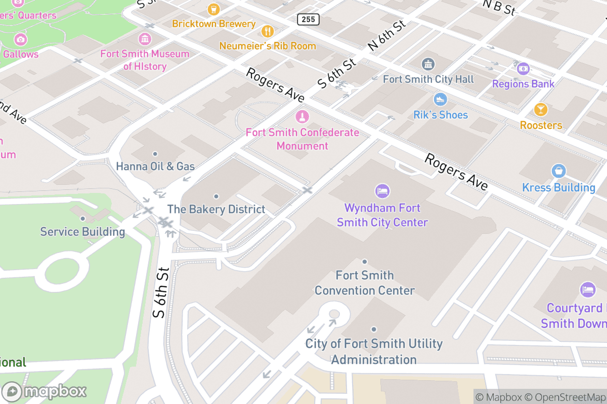 Map of ArcBest Corporation Performing Arts Center - Fort Smith