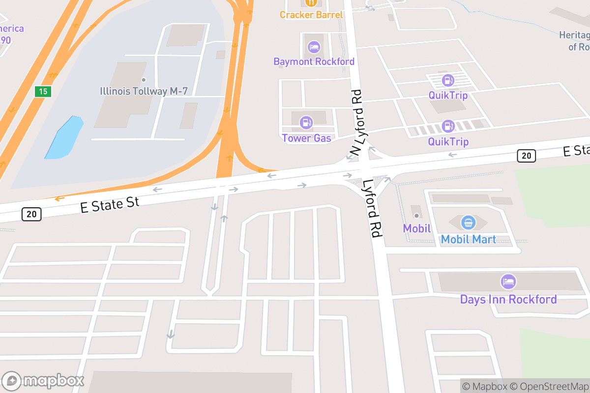 Map of Hard Rock Live Rockford