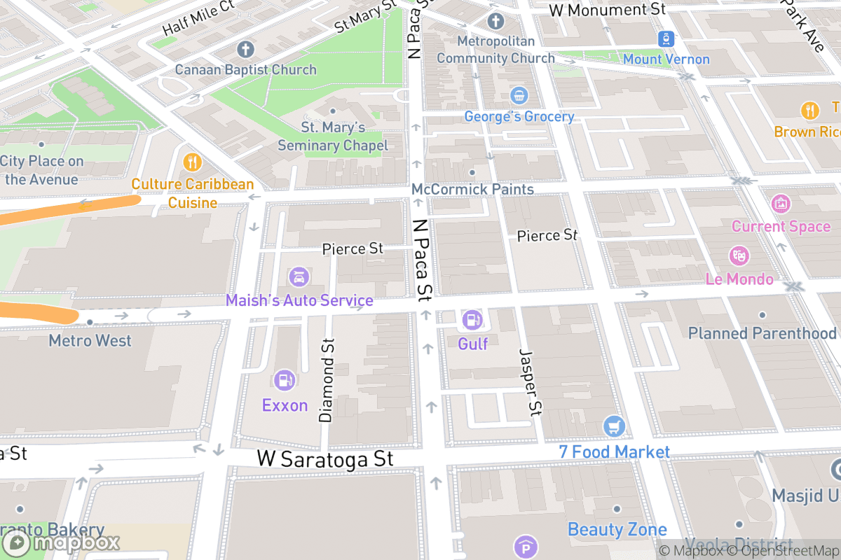 Map of The Lyric - Baltimore