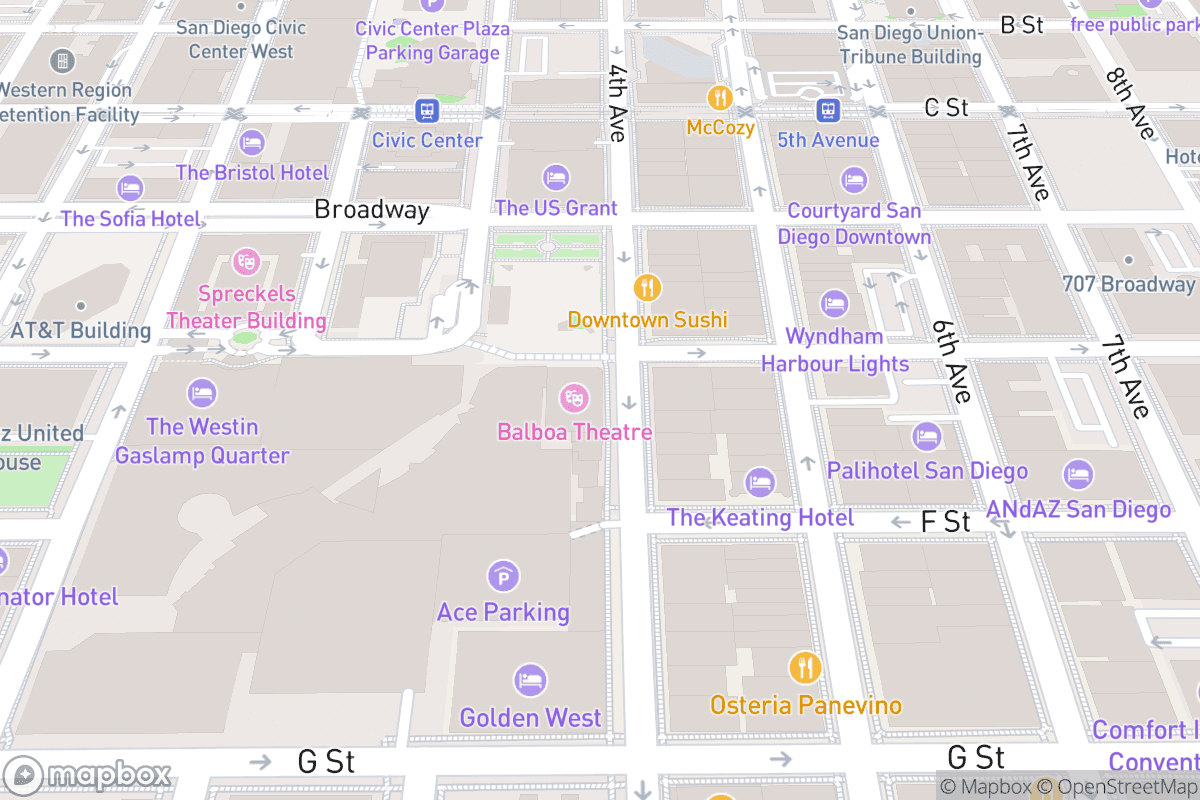 Map of Balboa Theatre