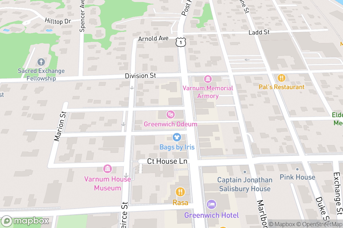 Map of Greenwich Odeum