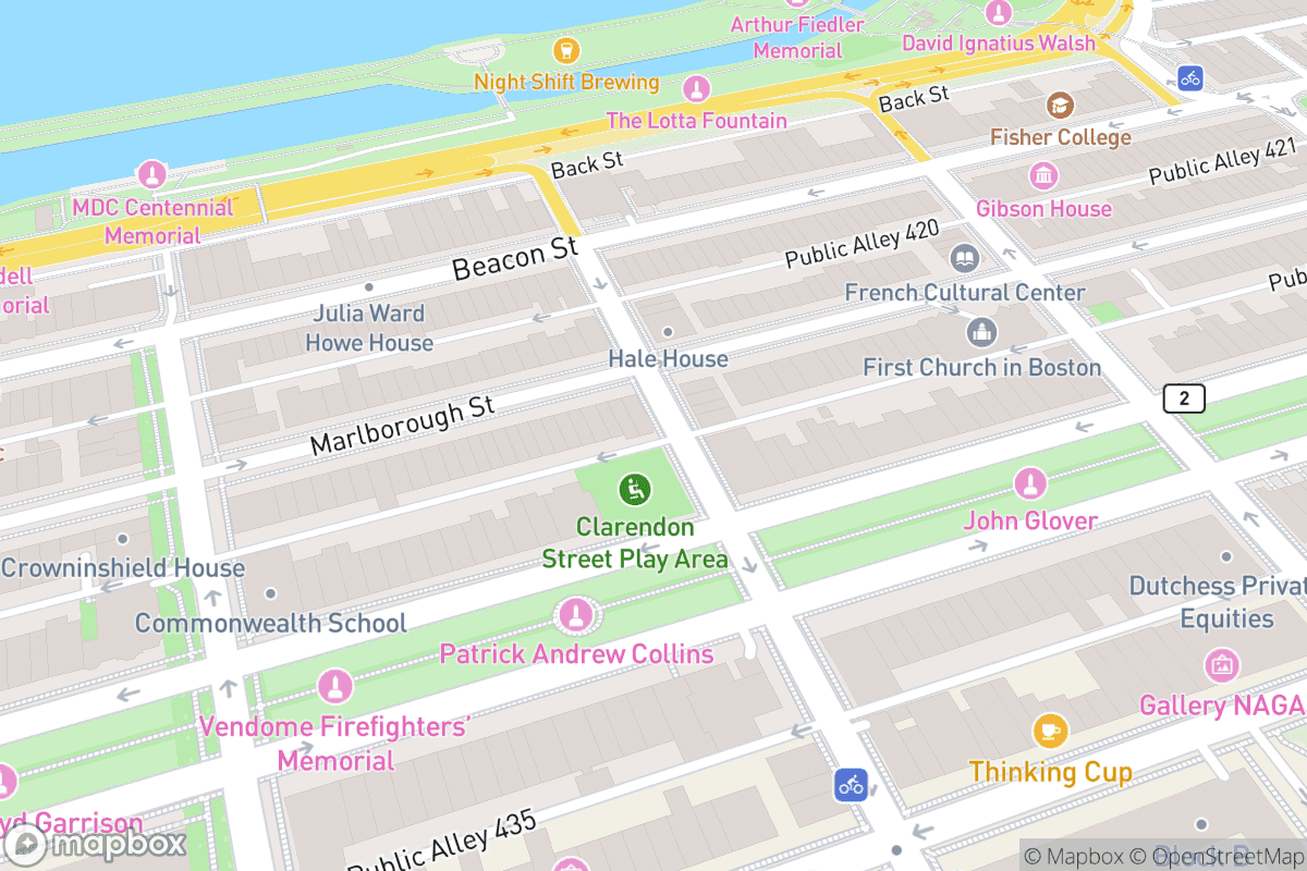 Map of Boch Center Shubert Theatre