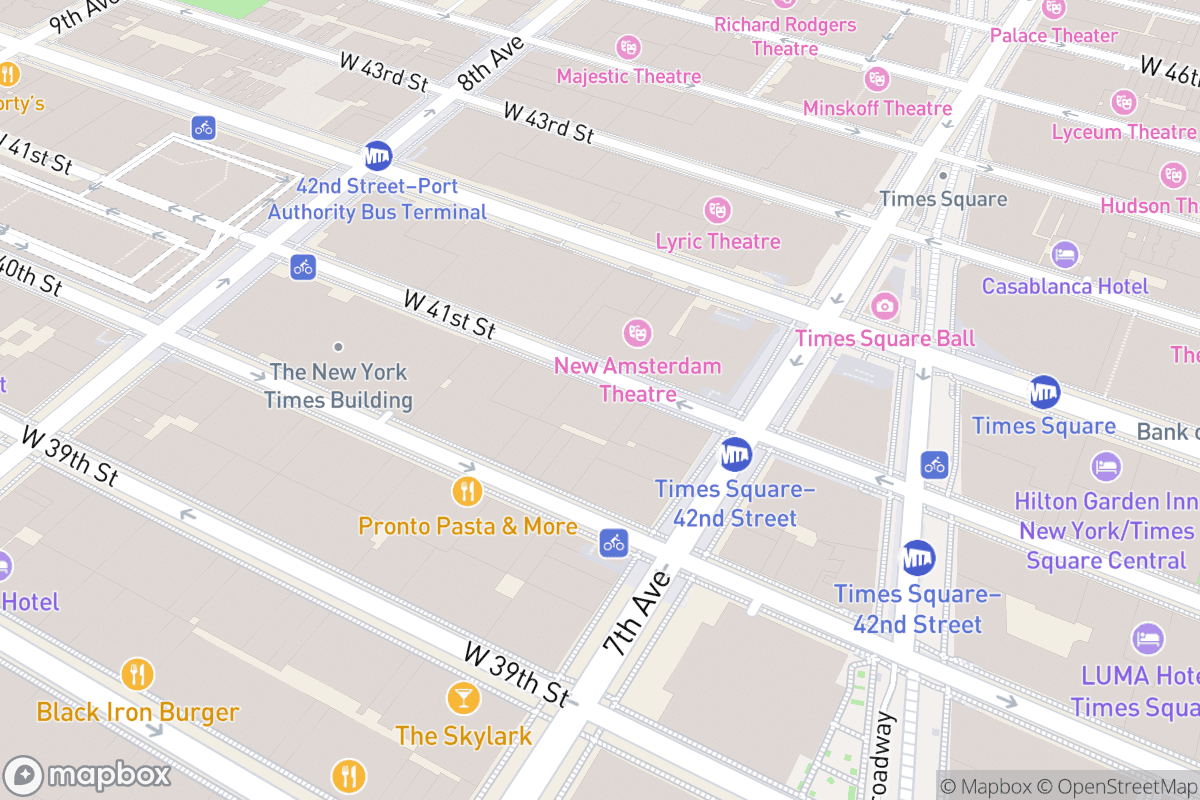 Map of Nederlander Theatre