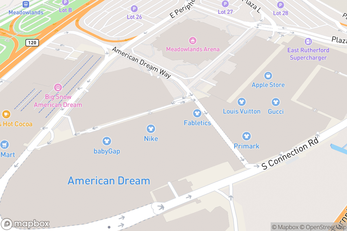 Map of Dream Live at American Dream