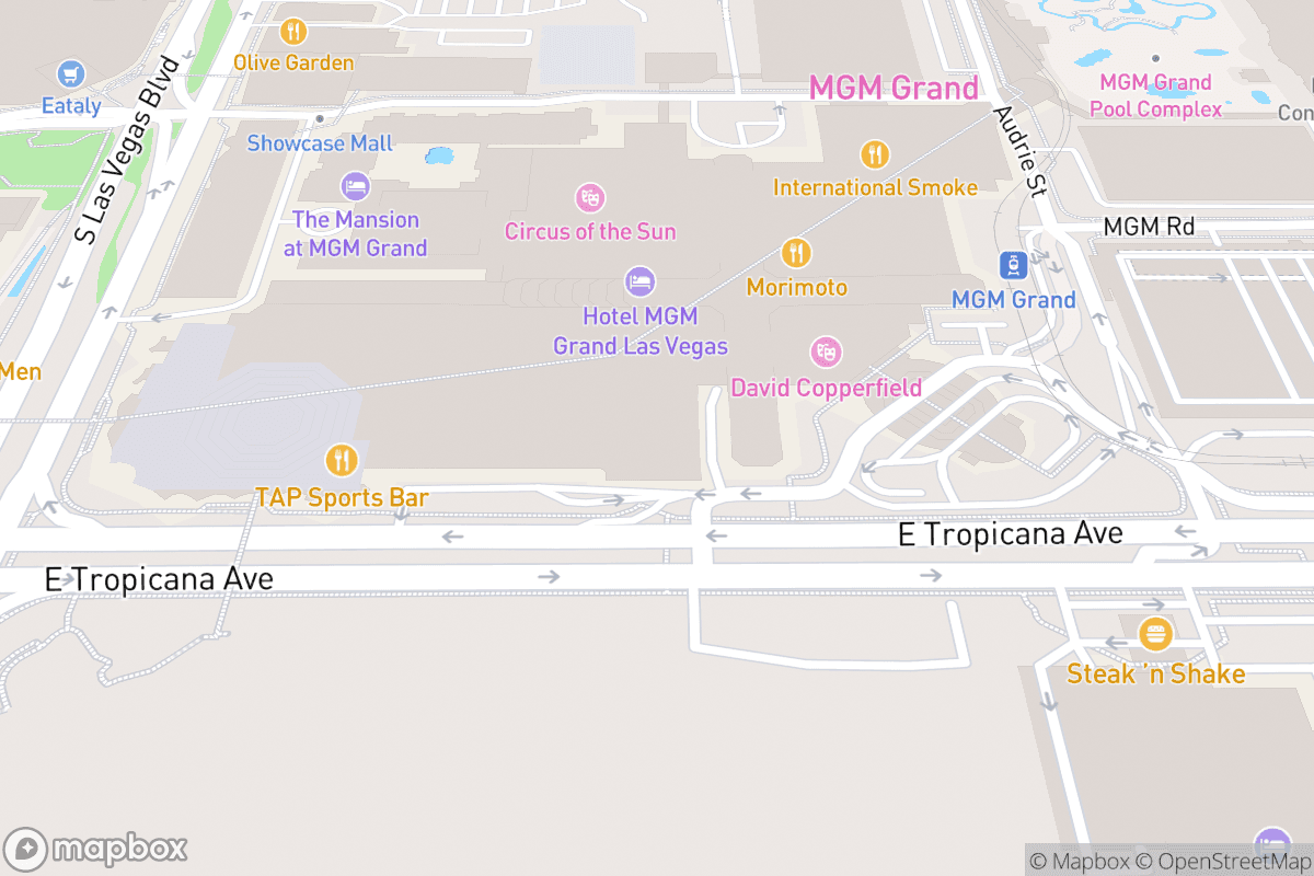 Map of MGM Grand Theater